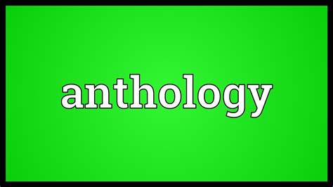 anthology meaning tv